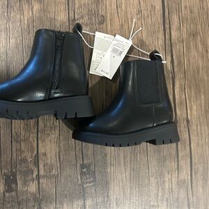 GAP Black Kids Boots with Side Zipper